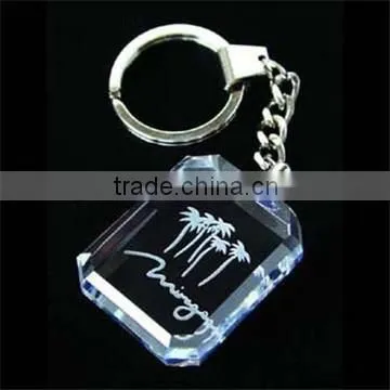 Crystal glass engraved ballet dancer key chain for sports souvenirs dancing gifts