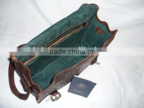 Mens genuine leather laptop bag