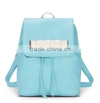 Online shop China backpack candy color student backpack high quality leather backpack