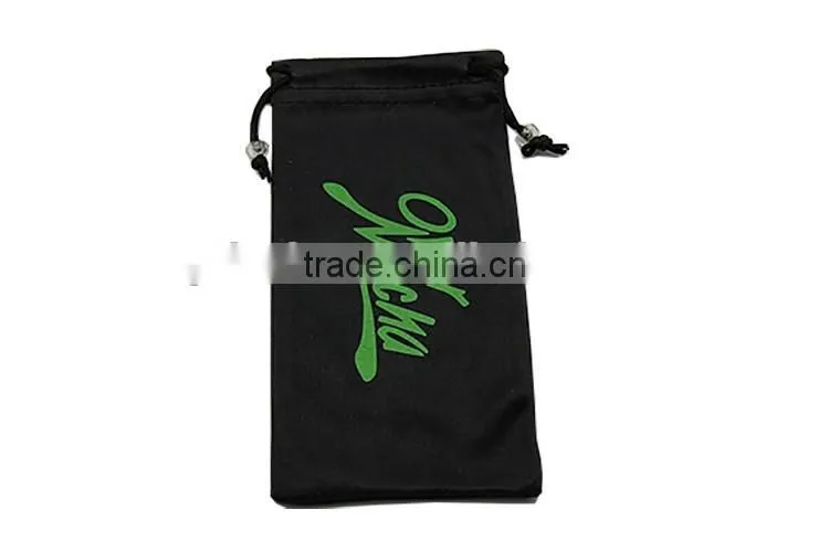 Beauty custom silk screen printed microfiber glasses bag
