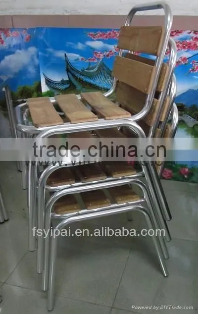 outdoor furniture aluminum wooden bar chair (YC055)