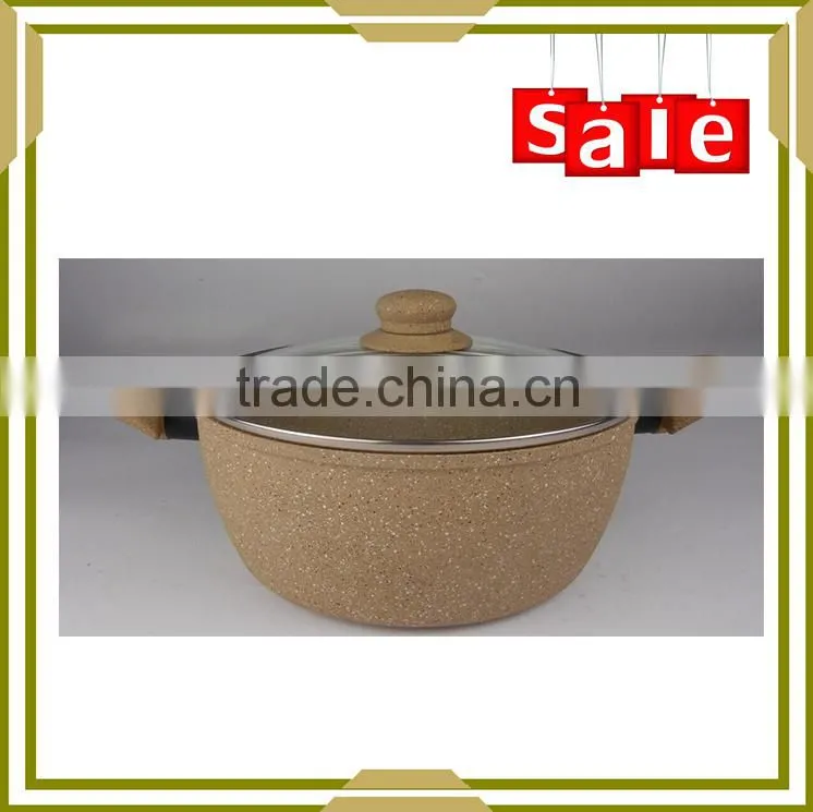 forged aluminium marble coating casserole with lid