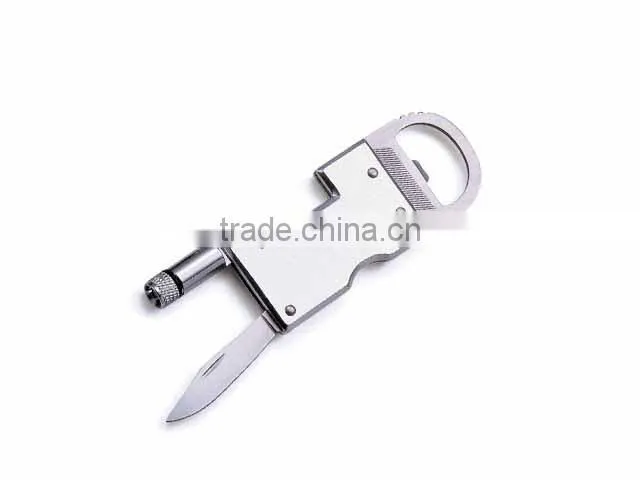 3 In 1 German Style keychain Multi-function Bottle Opener with LED Light