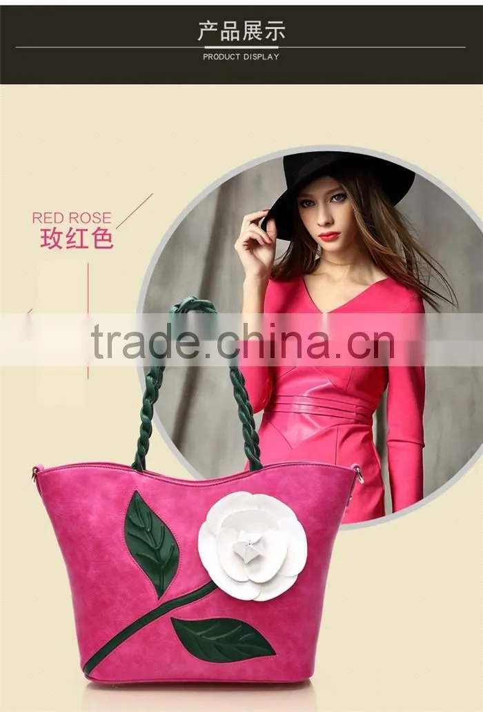 Big Tote Floral Embroidery Sling Bags New Style Ladies Handbags