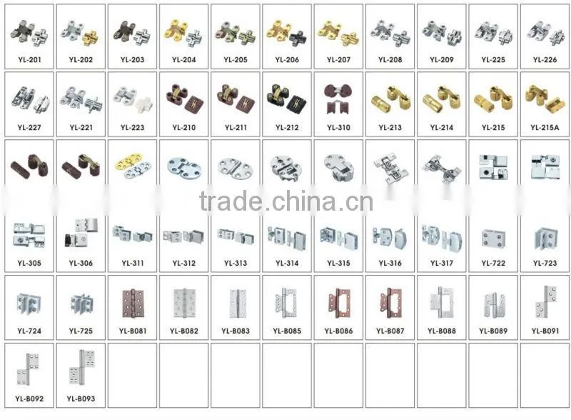 zinc alloy 180 degree hinges concealed folding table hinges