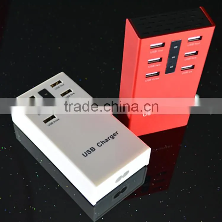 6 port 8A usb charger with smart usb system