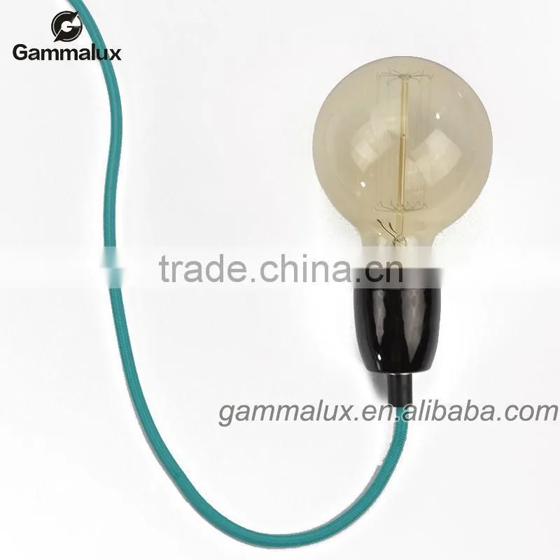Pendant Light Lamp Holder Cord Sets French Plug With Porcelain Light Socket With On/Off Switch
