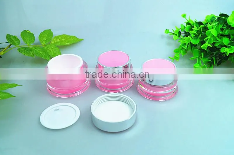 Cystal top ABS cap plastic acryrlic cream jars