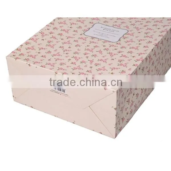 Pink Rose Bloom Birthday Paper Gift Bag