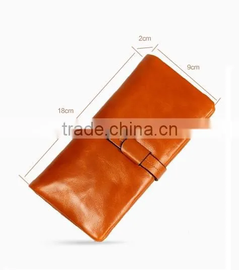 2015 boutique woman's long leather wallet kangjiaxu manufacturer