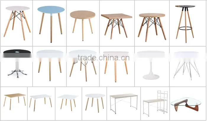 Modern white round MDF restaurant dining side table B008