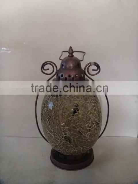 hanging mosaic glass lamp