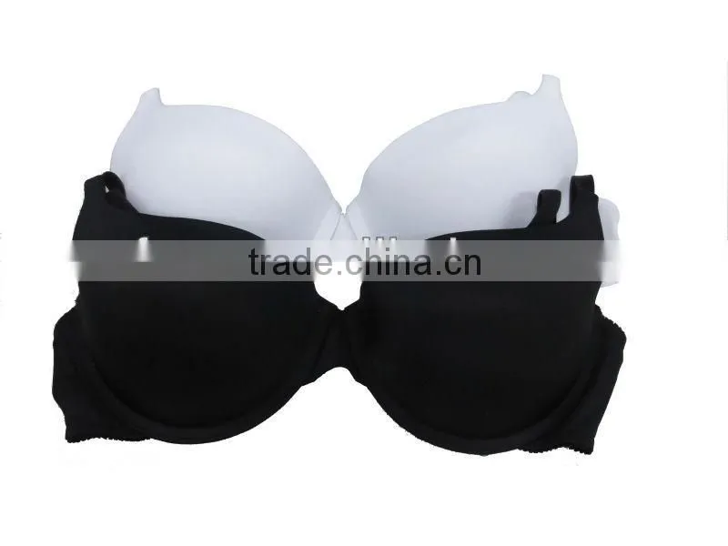 popular basic stlye thick cup and padded ladies underwire push up bra