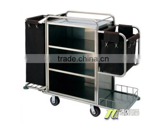 Hotel clean/housekeeping / collection vehicles/ cloth grass/ stainless steel service cart