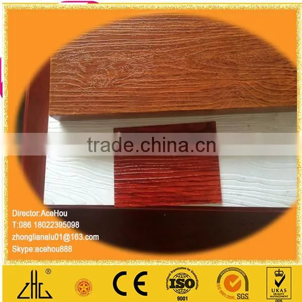 WOW!!!20 years AL6061-T5/AL6063-T5 extruded grey wood grain outdoor products profiles aluminium /aluminum fence board railing