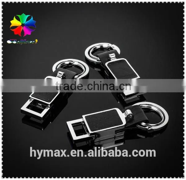 personality double loop metal custom keychain for gift