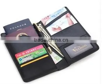 leather pu file folder name card holder passport holder, View passport holder