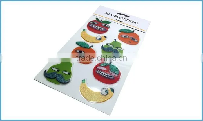 Competitive Price Cute Free Cartoon Design Vinyl 3D Wall Sticker