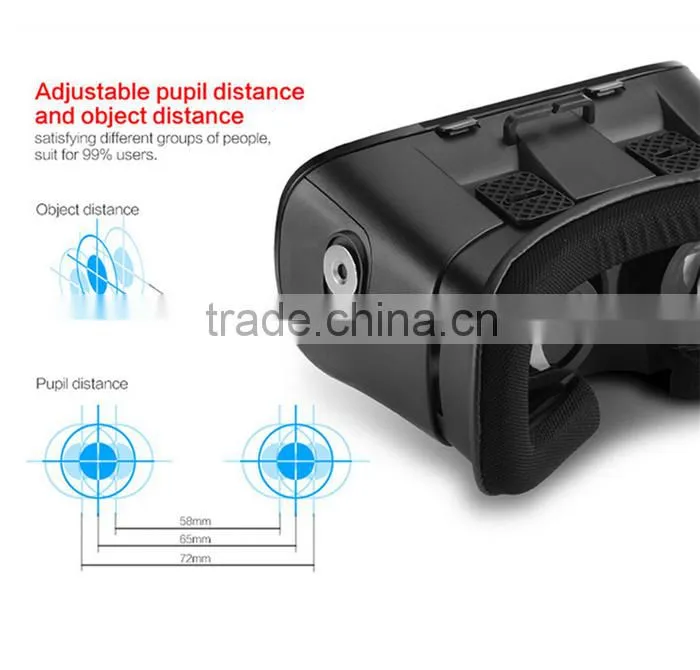 Vitural Reality VR BOX 2016 New Arrival Powerfull VR BOX 3D Glasses Support 3D Movie/Games