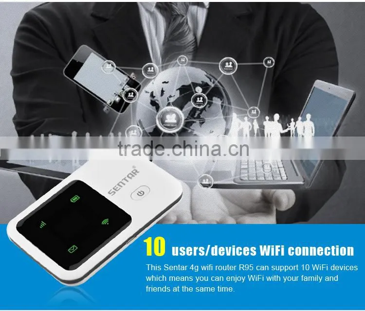 Original Unlock LTE FDD 150Mbps Sentar R95 Portable 4G LTE Wireless Router