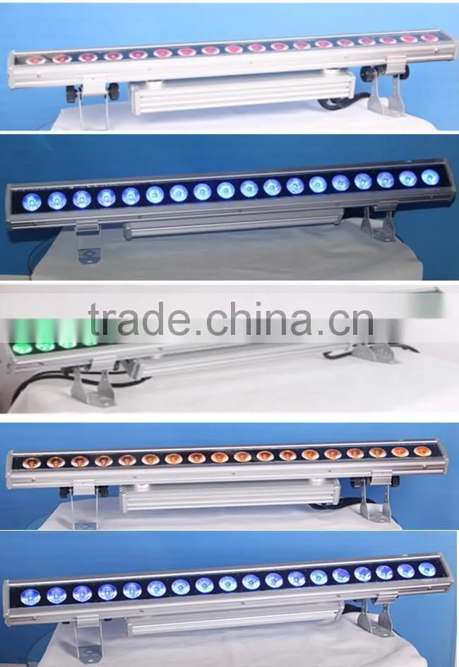 high lumen 18pcs dmx rgb led wall washer 6in1 wall washer led uv stage ligth