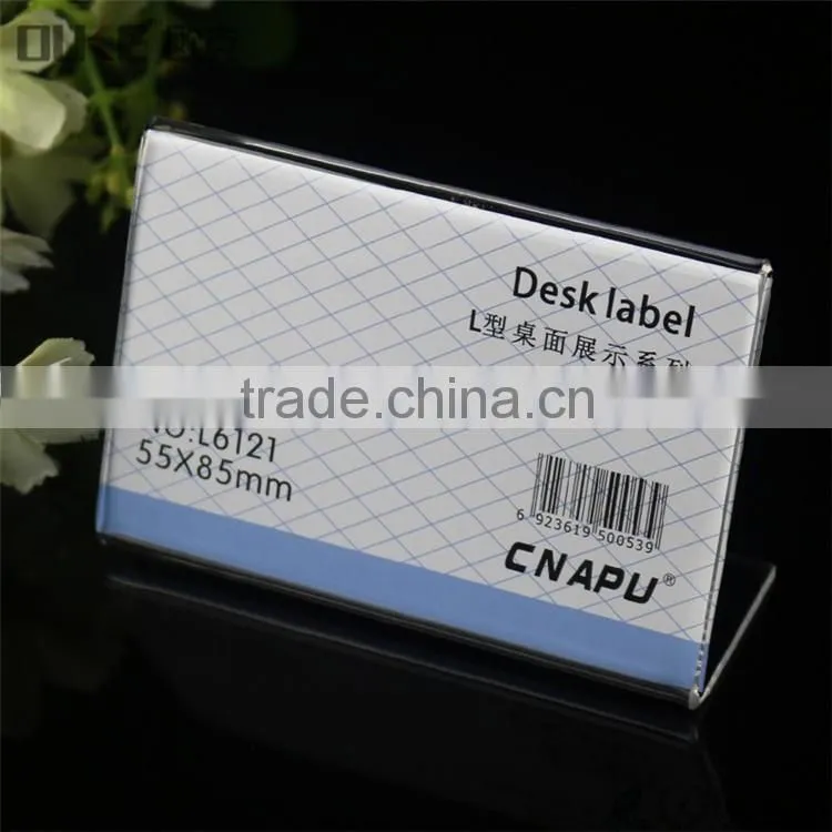 tabletop fashionable clear acrylic label holders
