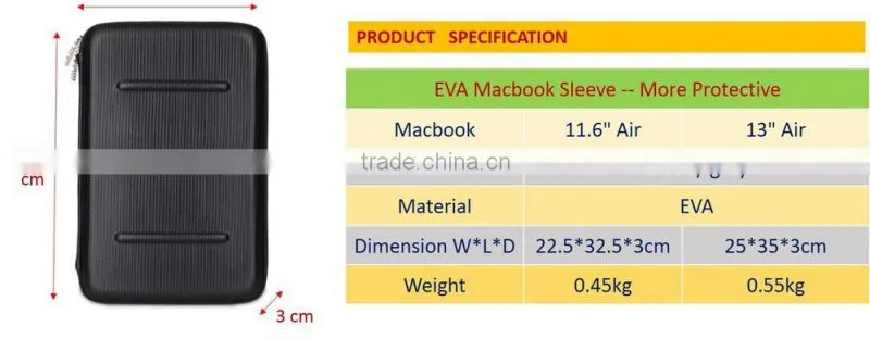 BUBM 2016 Popular EVA Case Promotion Gifs Case for Macbook Pro Customized EVA Case for lady