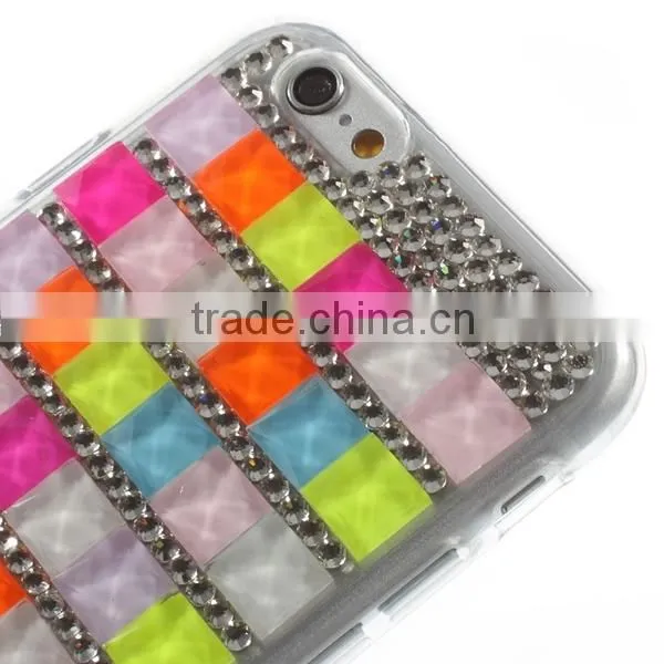 Mobile Phone Accessory Crystals Diamond Tpu Case For Iphone6