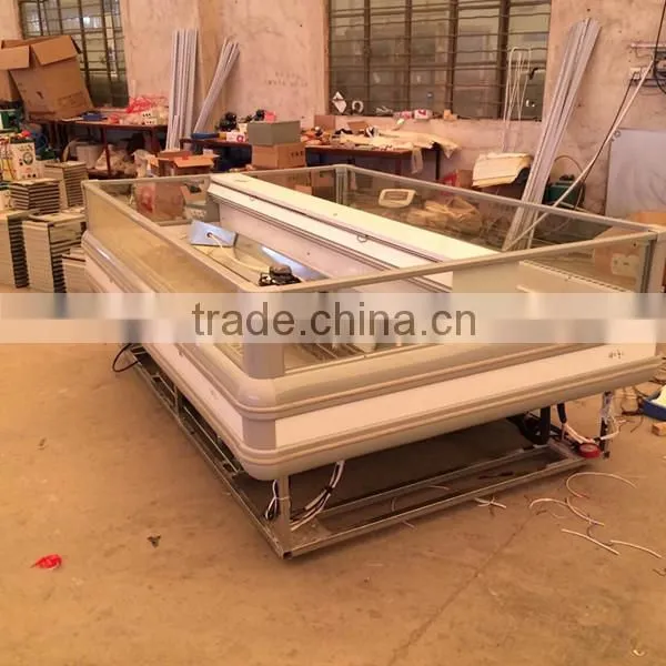 2.5m commercial used supermarket refrigerated fruit vegetable display