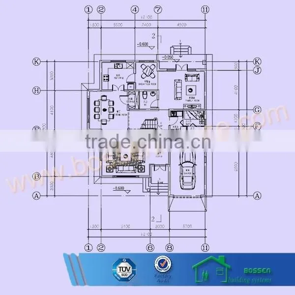 light gauge prefab steel structure house