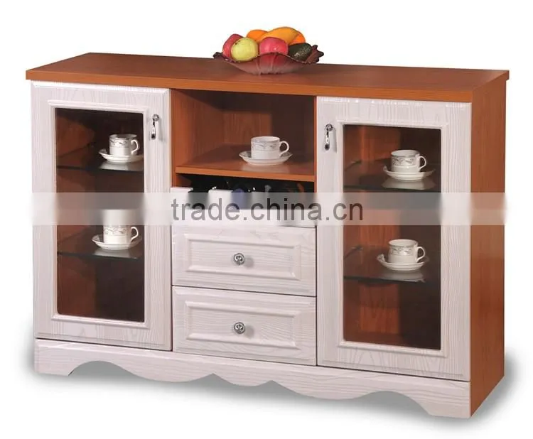 Environmental protection golden pecans wooden sideboard cabinet for living room