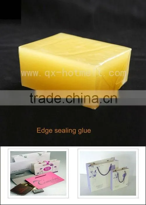Yellowish and odorlessness hot melt glue for handbag bonding