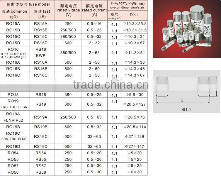 22*58 Fast Type R017 Fuse