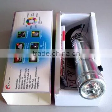 2014 esidon 3W RGB 10 color battery powered mini maglite torches led