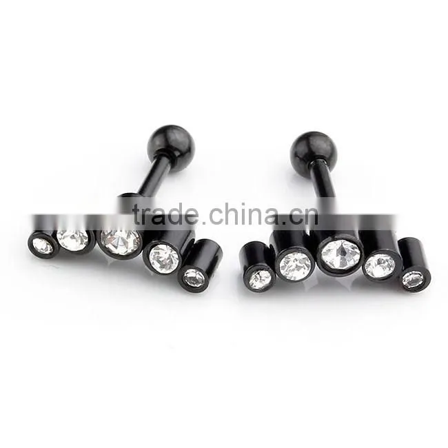 Ebay hot sale rook earrings fresh tunnel plugs stainless steel ear cartilage earrings jewelry fashion earrings