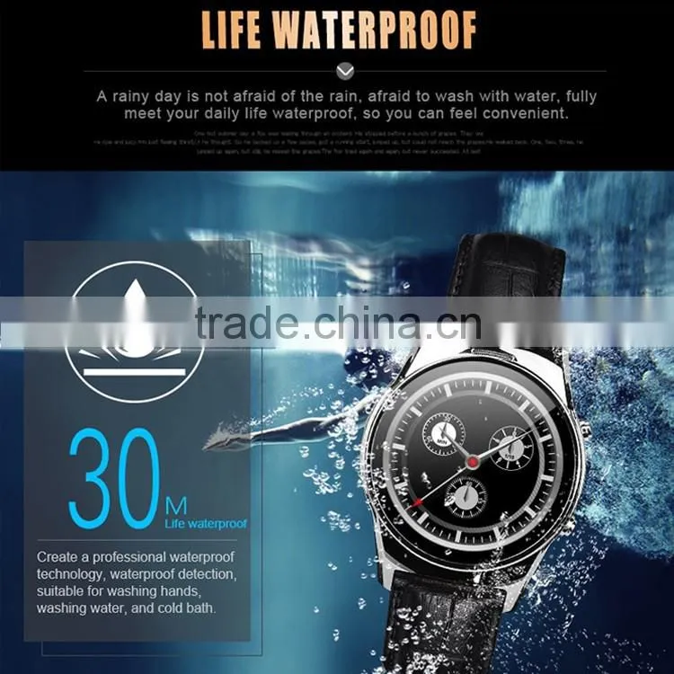 Life waterproof watches , MT2502C TFT screen round smartwatch with SIM card holder