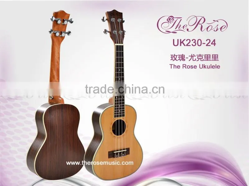 china cheap 24 inch High quality wooden ukulele wholesale (UK230-24)