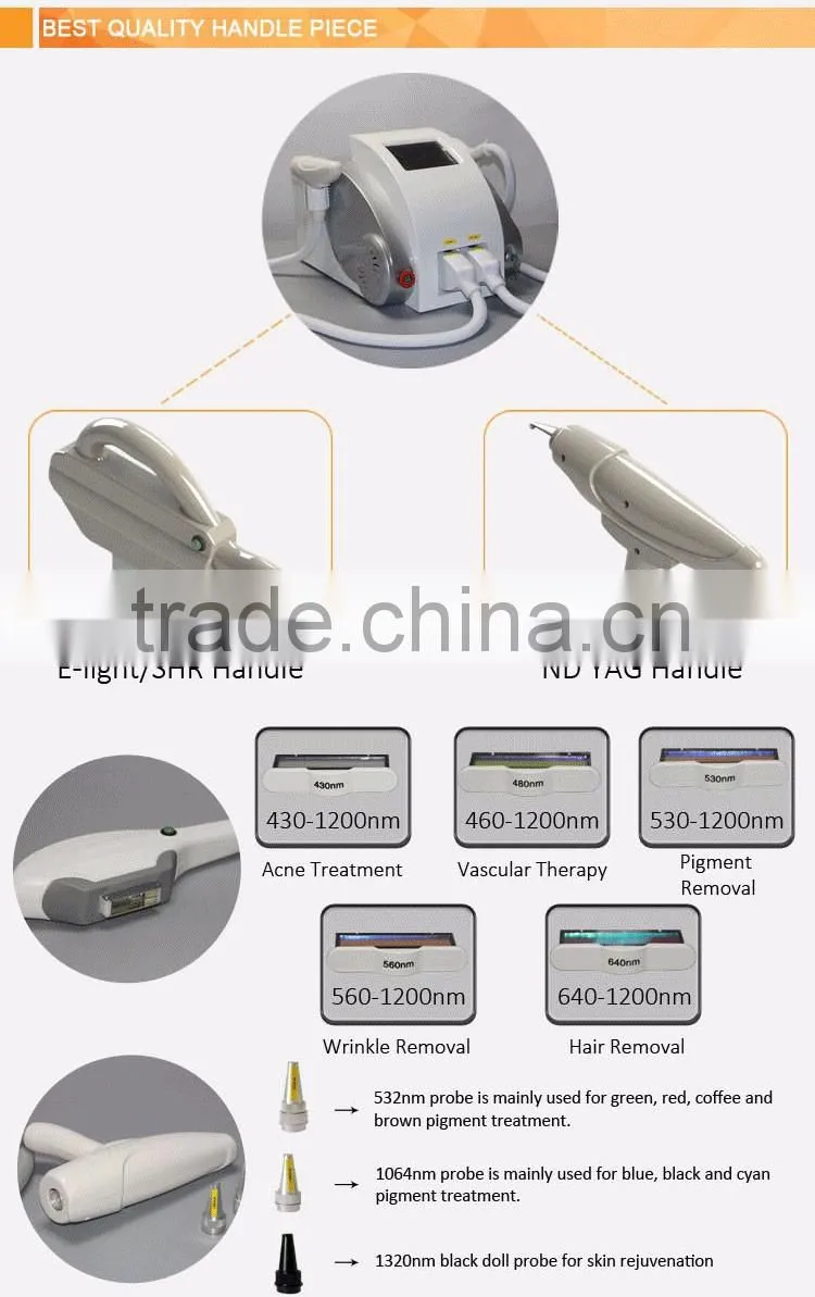 Promotion high frequency ipl handle home laser hair removal machine for acne treatment
