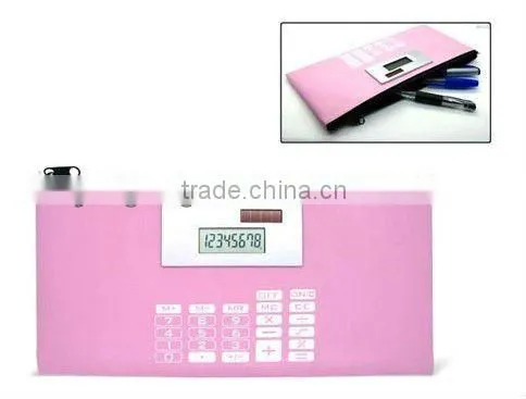 pocket dual power pencil solar calculator,pencil case calculator,cheap solar powered calculator
