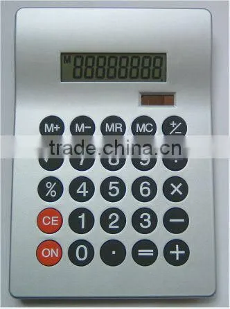 promotional gift cheap 8 digit solar powered electronice calculator/big button flat calculator
