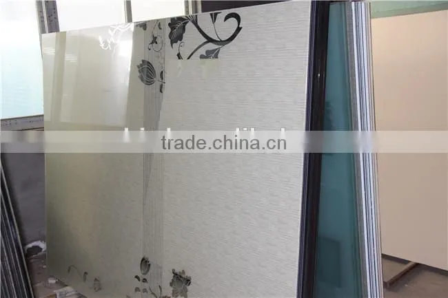 painted etched decorative pattern Silver Mirror/patterned glass