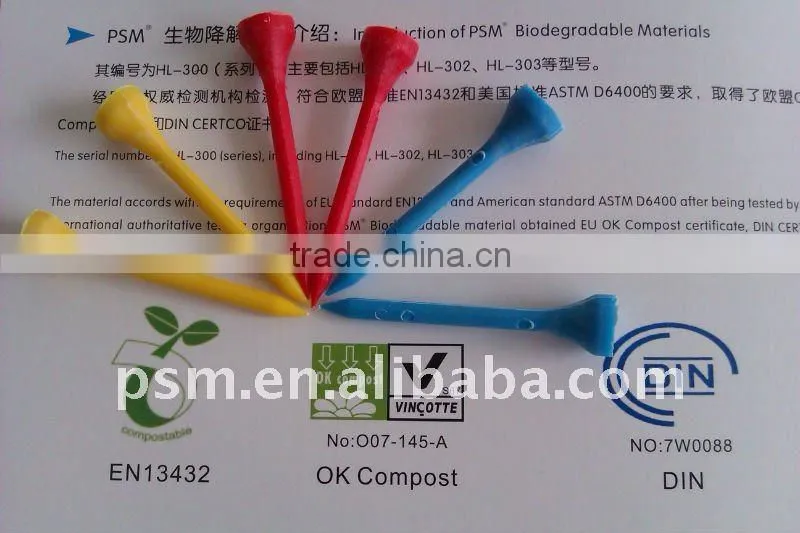 Biodegradable eco Friendly plastic golf tee