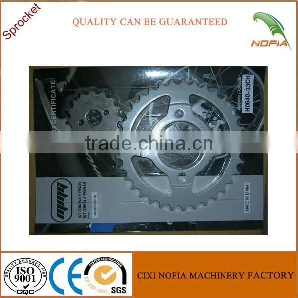 AX100-44T Bicycle splendor stainless steel sprocket for motorcycle 428H chain and sprockets set
