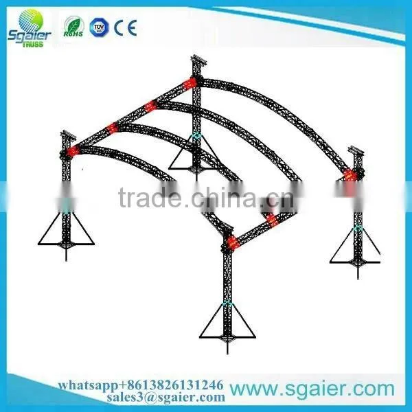 2017 Sgaier factory price roof truss 4 pillar 12m x 10m for sale arch trusses