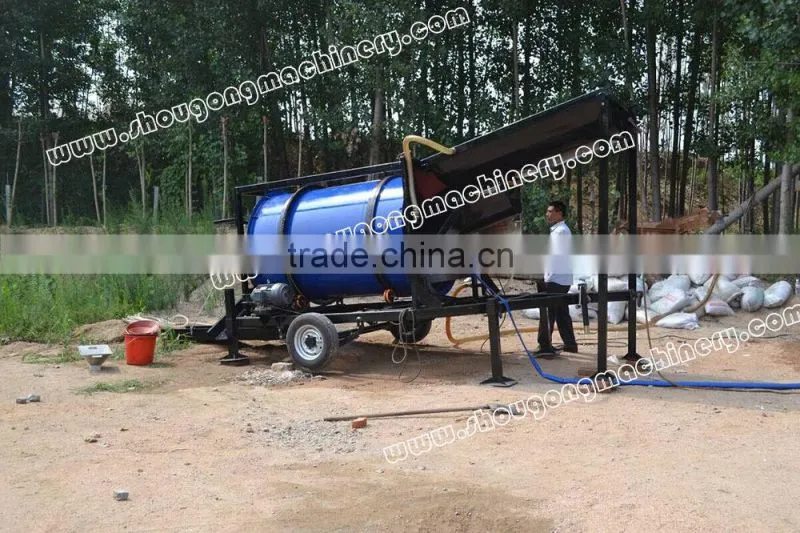 Small Mobile gold trommel wash plant