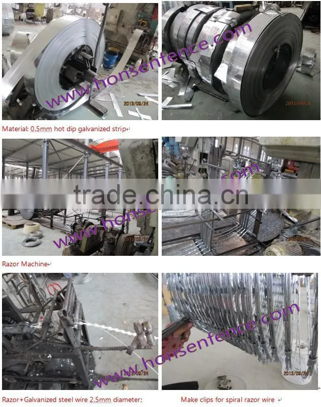 high tensile galvanized sharp razor barbed wire for security fence