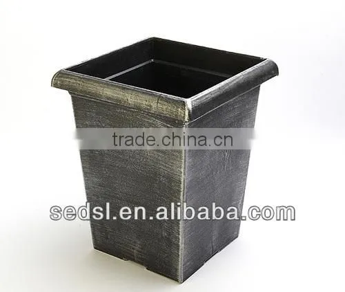 retro flower pot,painted plant pot,plastic square flower pot