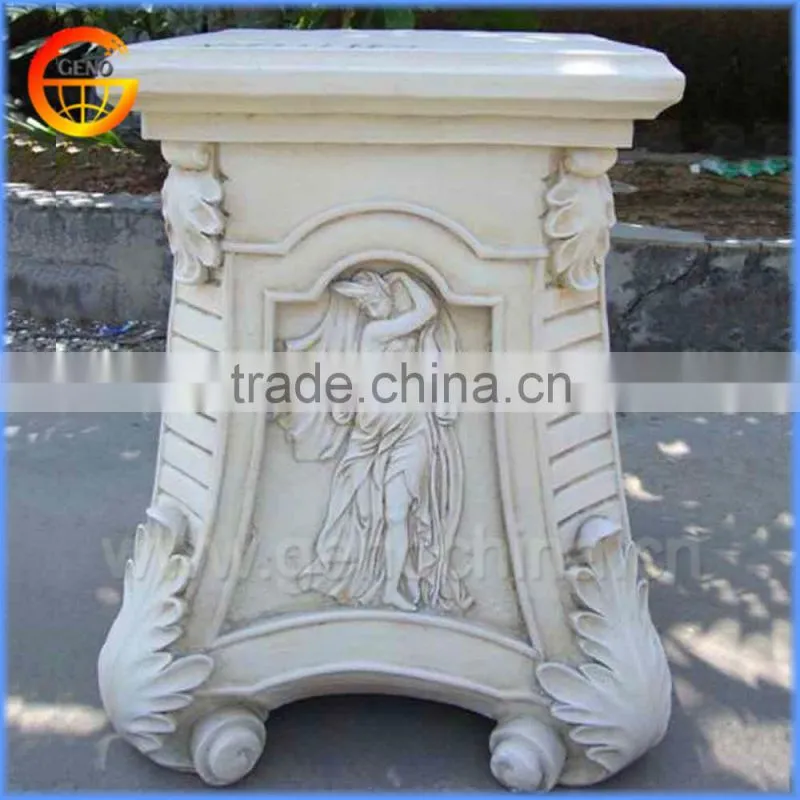 Home and garden fiberstone column for flower pot