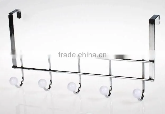 Store More Simple Chrome Plating 5 Rack Plastic Bead Door Hook