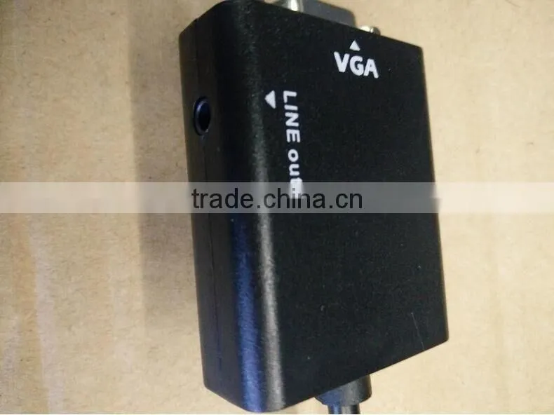 High Quality Hot Sale HD MI To VGA Converter With Audio Convex Head VGA Audio Converter Adapter Cable